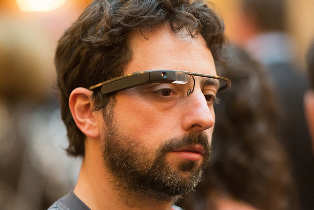 Sergei Brin llevando unas Google Glasses